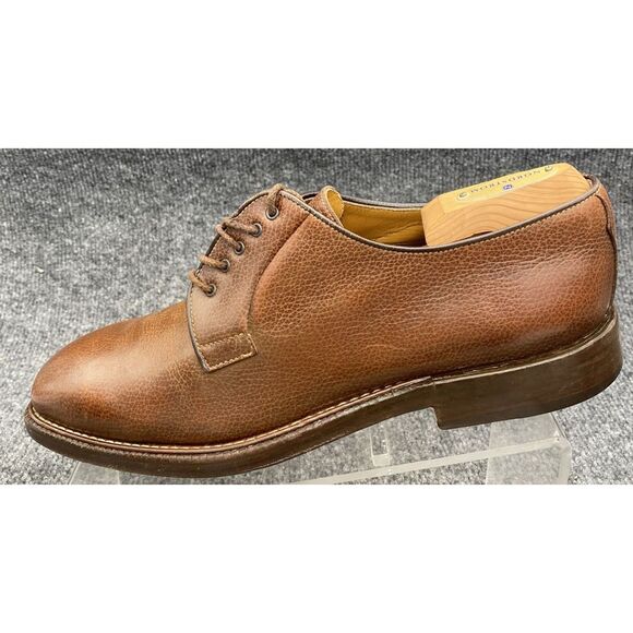 Barrett Italy Brown Deerskin Cervo Leather Derby Dress Shoes US 9.5 / UK 8.5